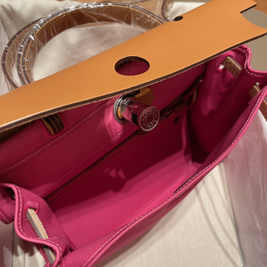 에르메스 에르백31 캔버스 로즈 포푸레 은장